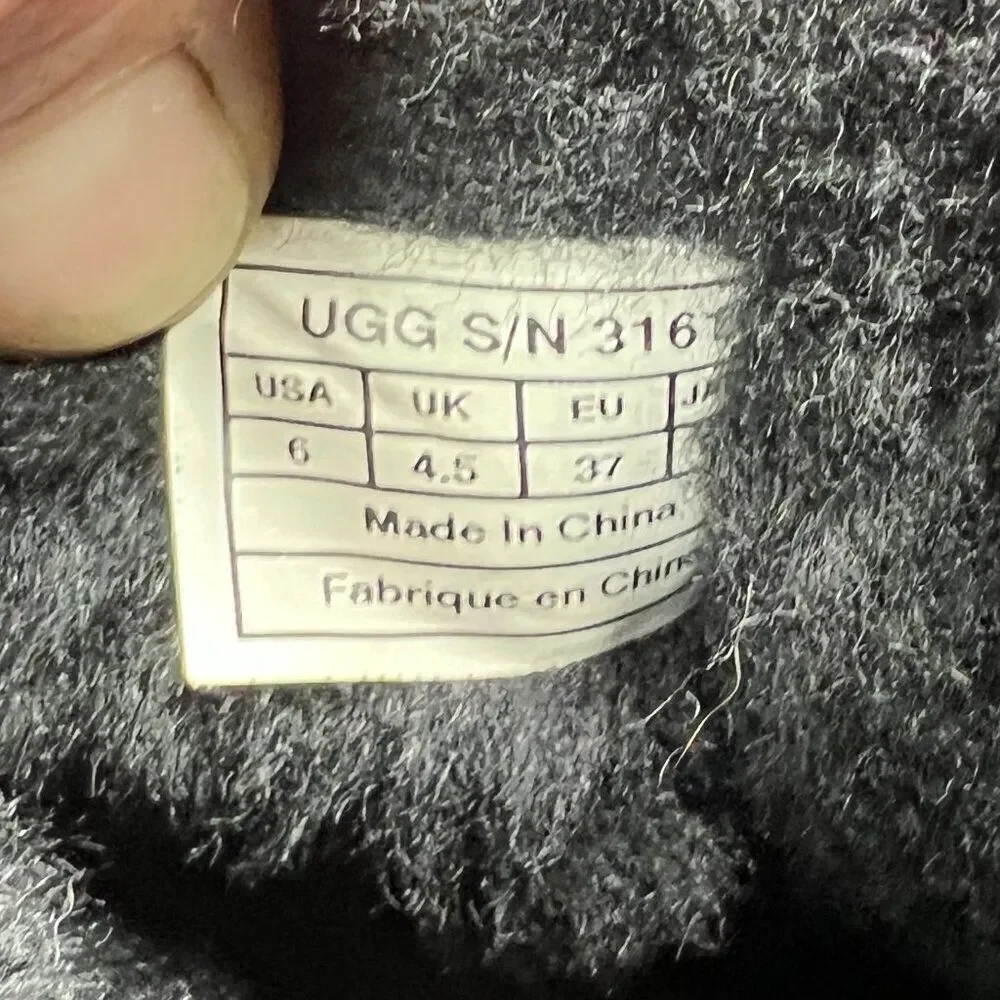 UGG Women's Size 6 Classic Short Black Sequin‎ Winter Boots
